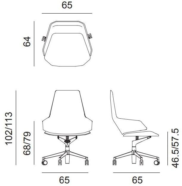 arper Регулируемое по высоте офисное кресло с 5 спицами Aston sun-id-1433403 - Вид №5