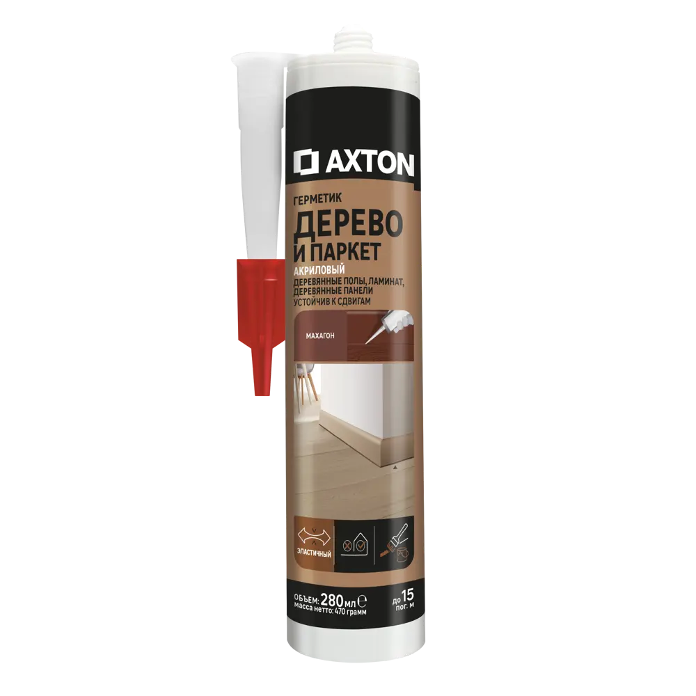 Герметик Axton для дерева 280 мл, цвет махагон STLM-2197740