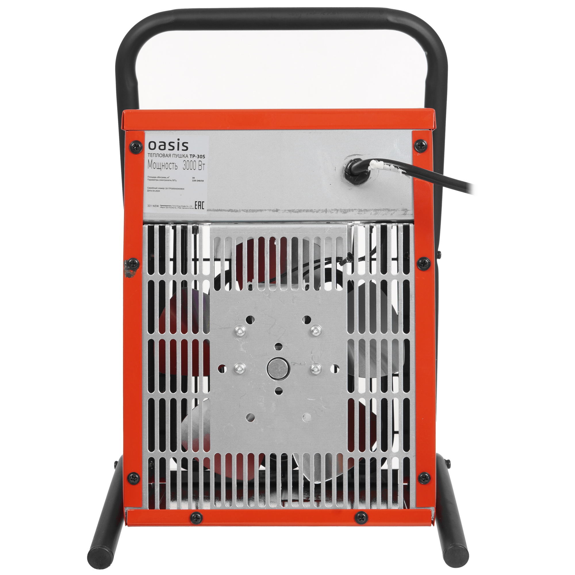 9161280 Тепловая пушка электрическая Oasis TP-30S NEW STDN-0094527 - Вид №3