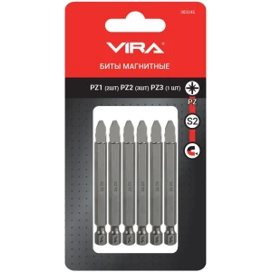 Магнитный набор бит Vira для шуруповерта - 6 профессиональных насадок 89383373