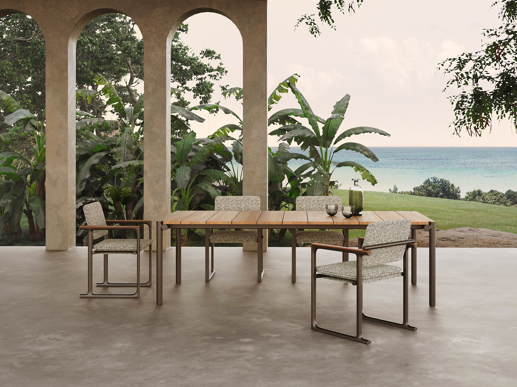 Прямоугольный садовый стол из тикового дерева Vondom Тулум ARCH-00081543 - Вид №4