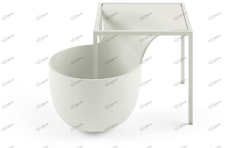 Alias Квадратный журнальный столик с вещевым ящиком Flow bowl sun-id-1452928