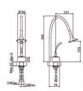 2803200000 Смеситель Bandini Eden Santreyd - Вид №3