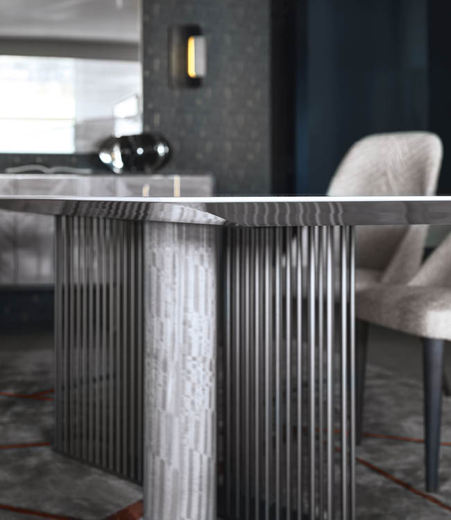 4882 Moonlight прямоугольный стол в форме лодки - giorgio collection - Вид №3