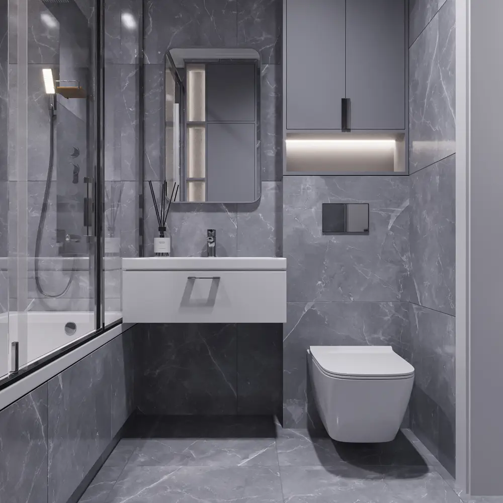Керамогранит 60x60 ag imperador серый п 1.44 м² Santreyd ABGRES STLM-2001083 - Вид №3