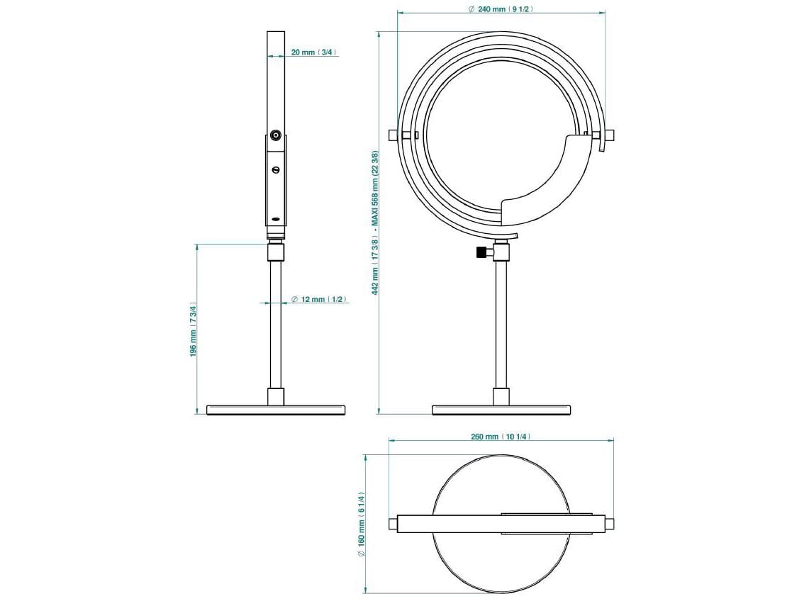 Увеличительное зеркало столешницы THG Paris ZOOM.12 ARCH-00142435 - Вид №2