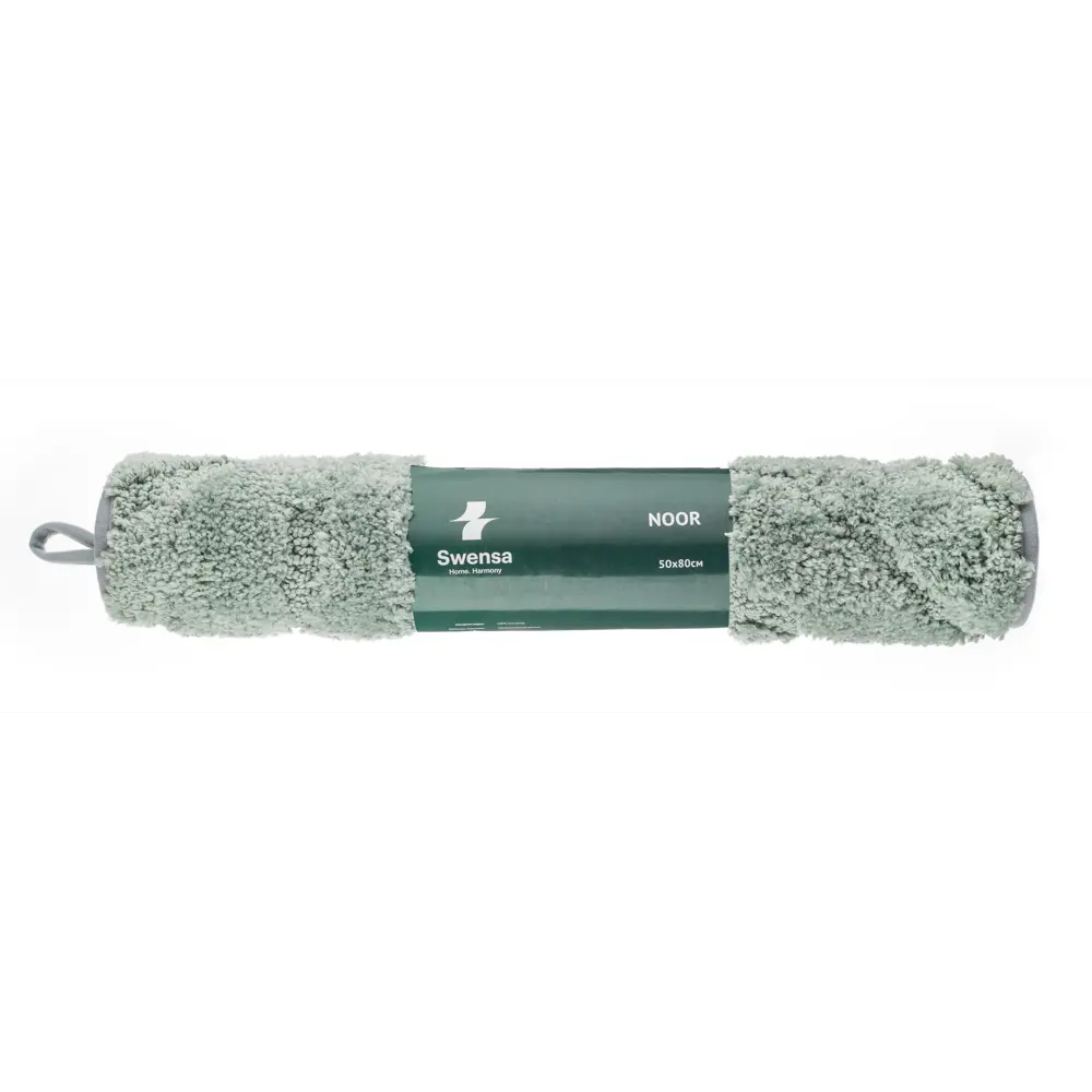 Коврик для ванной SWENSA Noor - мягкий и безопасный в серо-зеленом цвете 89379358 STLM-1375297 - Вид №2