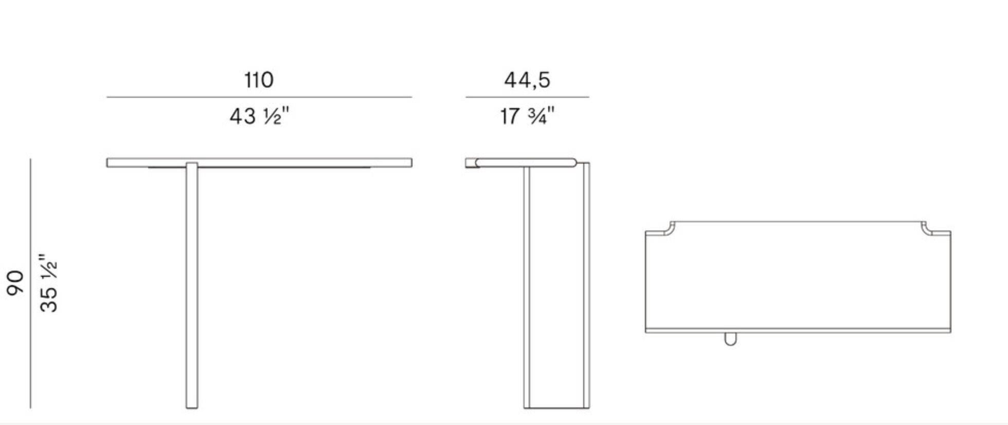 Прямоугольная консоль из дерева и мрамора Potocco E Claire ARCH-00002849 - Вид №1