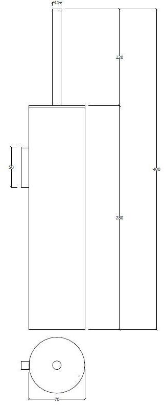 Water Evolution Настенный ершик для унитаза из хромированной латуни Deep sun-id-1447275 - Вид №4