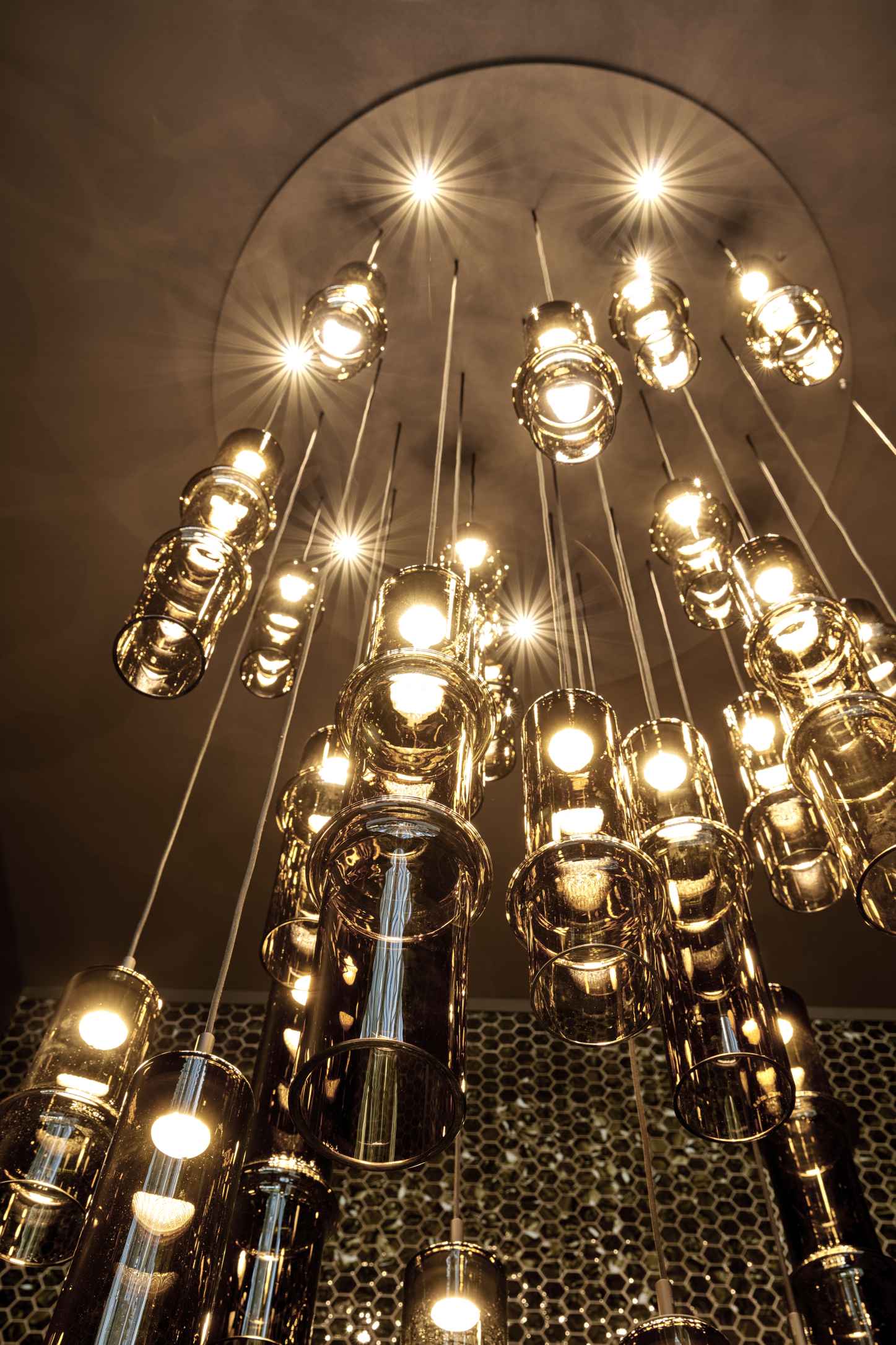 Опаловое стекло ручной работы светодиодный подвесной светильник BROKIS Бамбуковый лес ARCH-00149617 - Вид №18