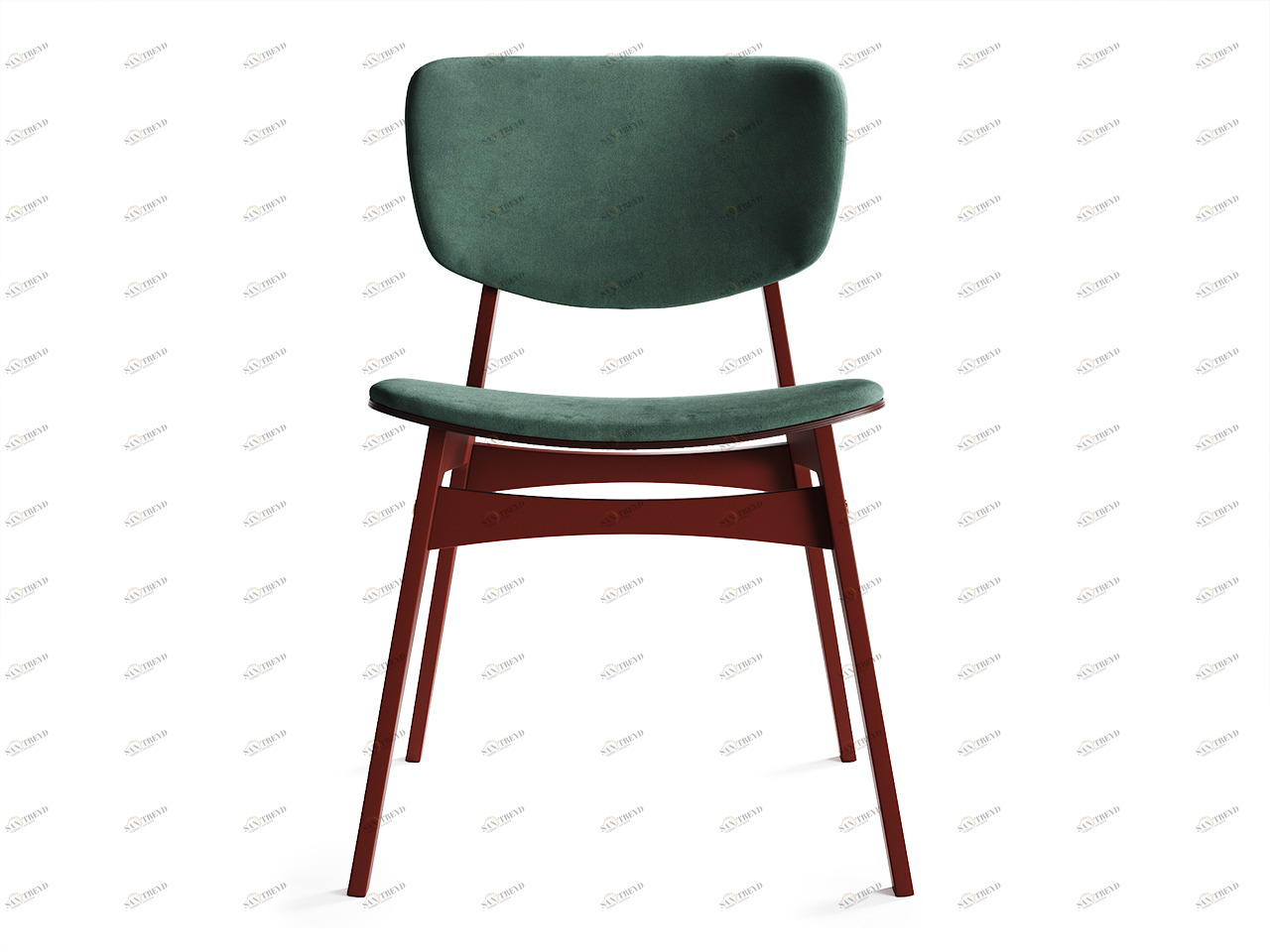 Мягкий стул SID Тёмная берёза / красно-коричневый / Ткань категория 2, арт. 069 THE IDEA  210643 Зеленый 