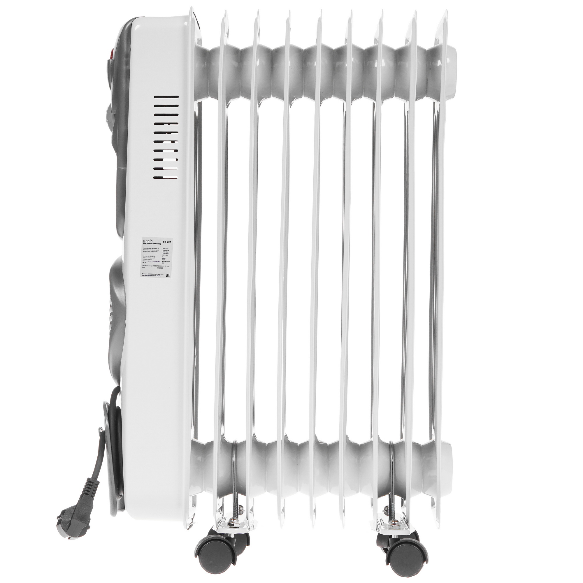 8164056 Масляный обогреватель Oasis BВ 20Т белый STDN-0075816 - Вид №2