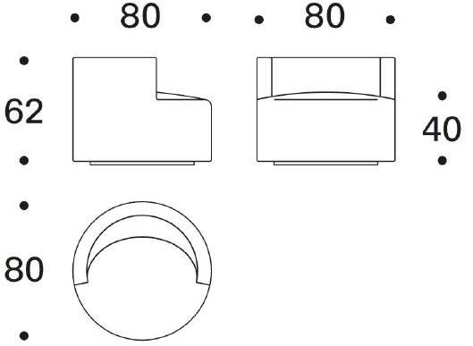 Saba Italia Вращающееся кресло из ткани с подлокотниками sun-id-1421415 - Вид №4