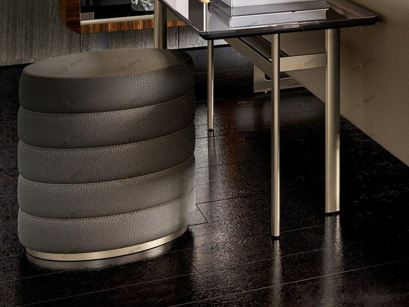 Barnini Oseo Круглый кожаный пуф Richmond upon thames Rc202