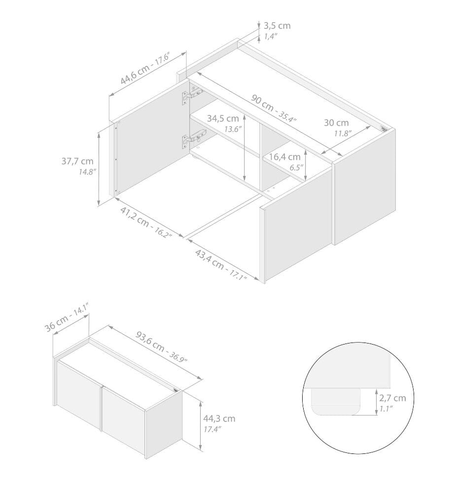 Мадия в облагороженном с распашными дверями Mobili Fiver ROMINA ARCH-00108309 - Вид №101