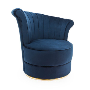 700397-80 ABHIKA КРЕСЛО FANIT VELVET BLUE