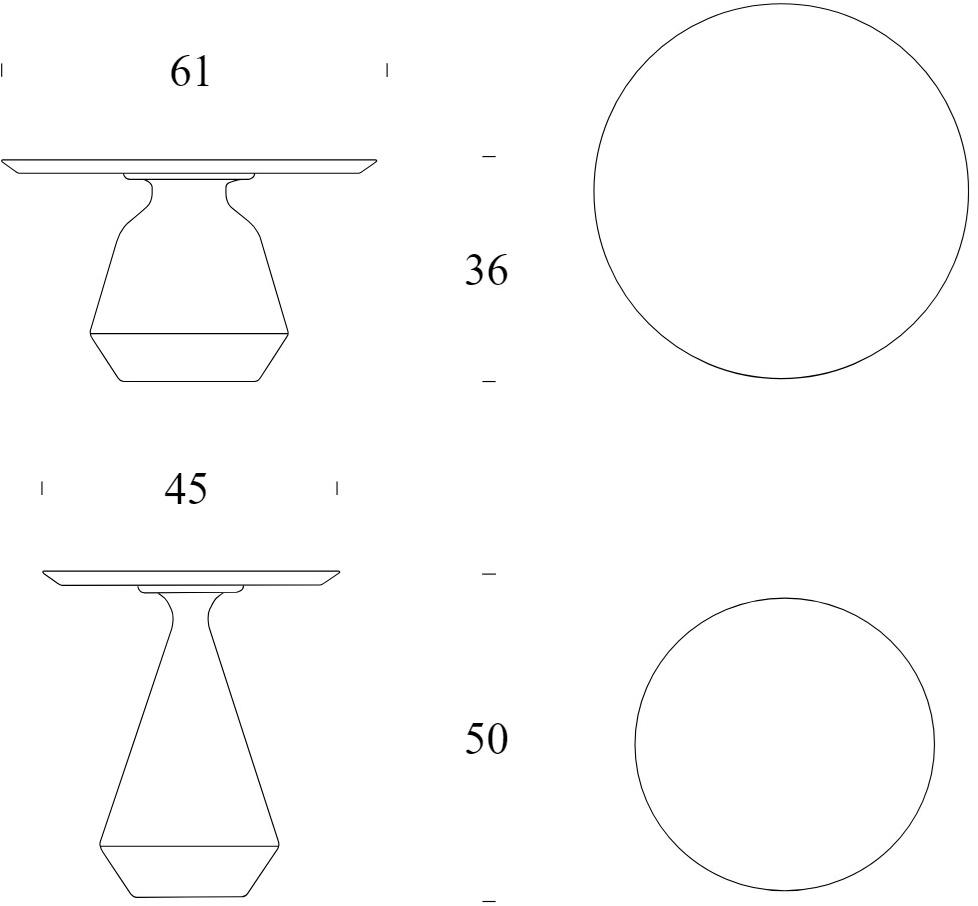 Tonin Casa Круглый журнальный столик из мдф  T6273/4  - Вид №3