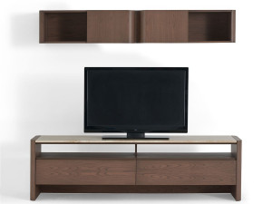 Деревянный шкаф для телевизора с ящиками