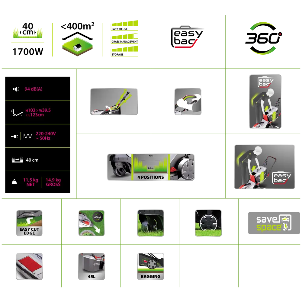 Аккумуляторная газонокосилка STERWINS с бесщеточным двигателем 33 см 82152401 STLM-0020522 - Вид №16
