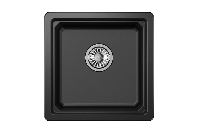 KS-4501U, ШВАРЦ (чёрный металлик), кухонная мойка, кварц GRANULA Kitchen Space 4501U-ST293 - Вид №2