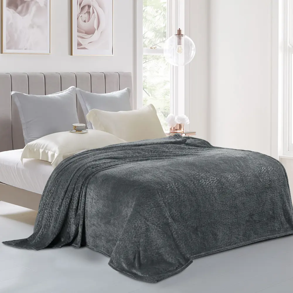 Плед Murmansk 140x200 см велсофт цвет темно-серый СТОЛИЦА ТЕКСТИЛЯ STLM-2143344 - Вид №4