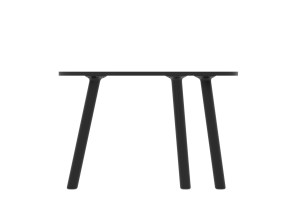 Высокий треугольный стол из композитного материала и алюминия