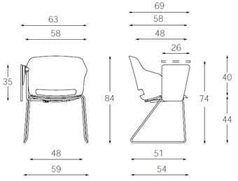 Стул для конференций из полипропилена с откидным верхом Diemme Clop ARCH-00045137 - Вид №5