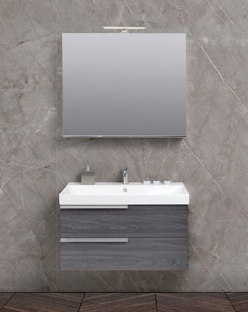 Mobiltesino Лаковая тумба под умывальник с ящиками и зеркалом Fly sun-id-1423997 - Вид №1