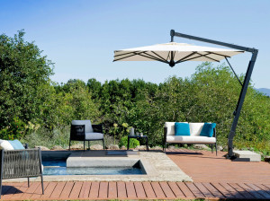 Алюминиевый квадратный зонтик и акриловая ткань