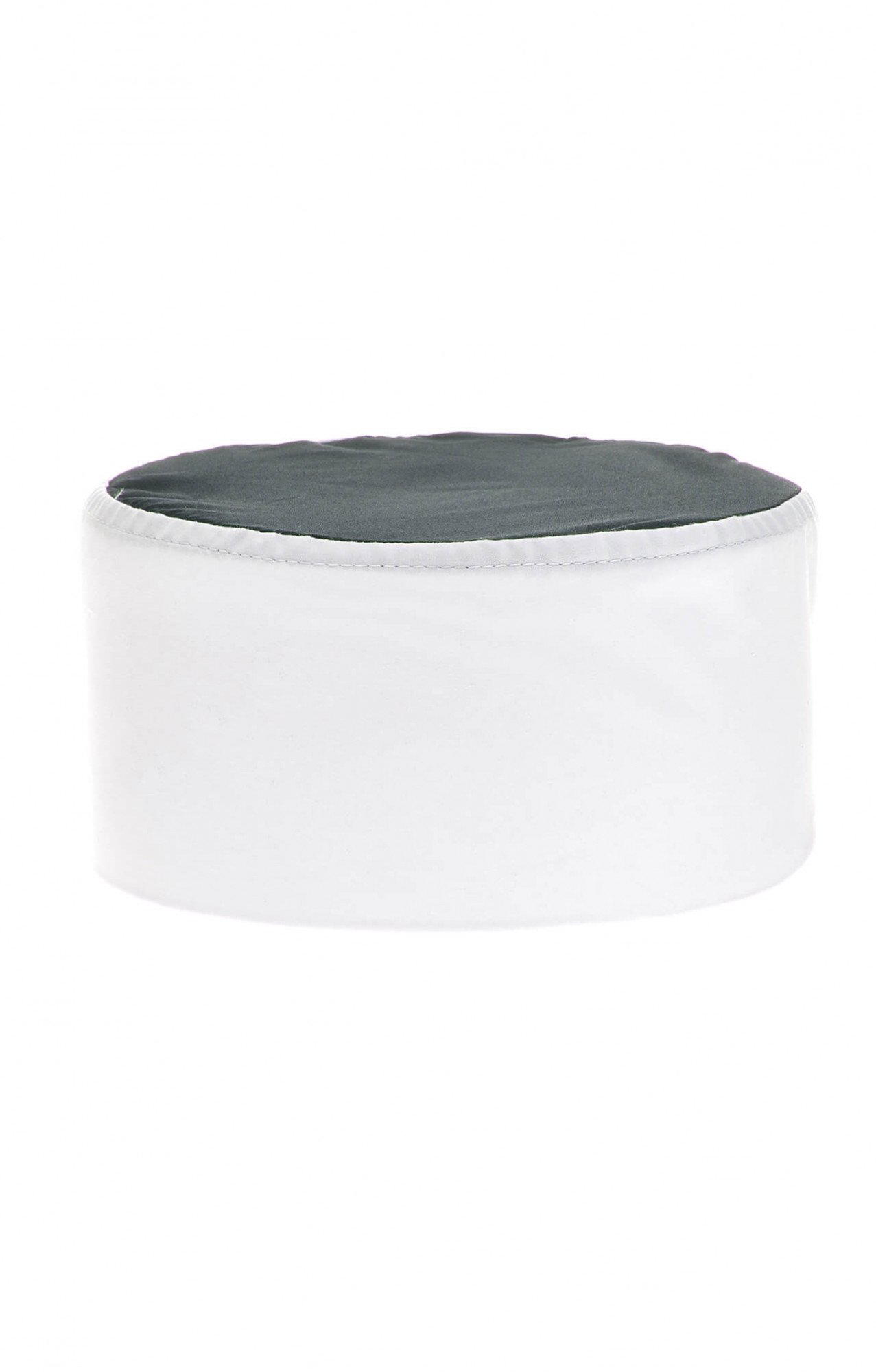 61163 Головной убор "Таблетка" ткань "Тиси" бело-черная  Повар  размер 55-56 Спецодежда 