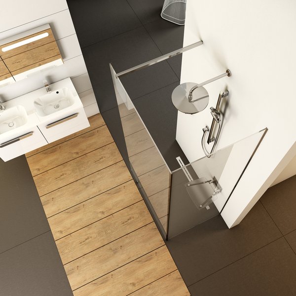 ST Walk-In Corner 1200 x 800 x 2000 черный + транспарент Ravak GW1CG4300Z1 - Вид №5