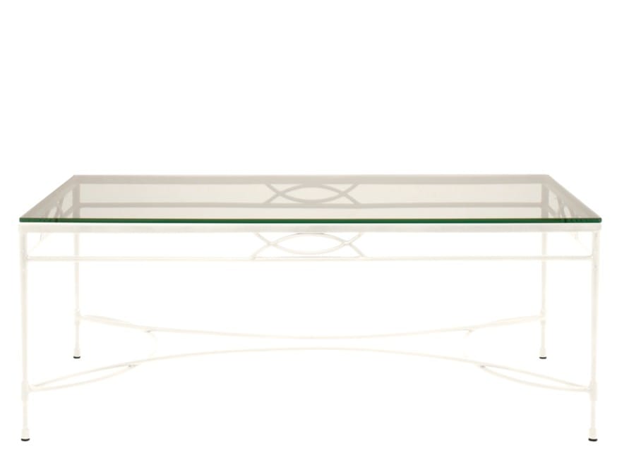 Прямоугольный журнальный столик из нержавеющей стали и стекла JANUS et Cie ARCH-00119523 - Вид №5