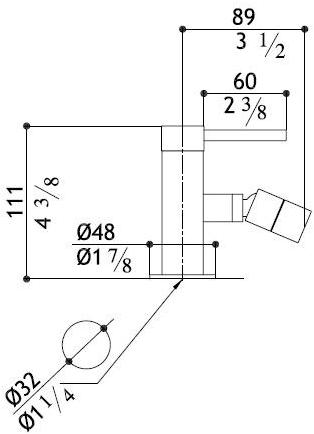 MGS Смеситель для биде из нержавеющей стали, устанавливаемый на столешницу, с регулируемым изливом Minimal sun-id-1447503 - Вид №3