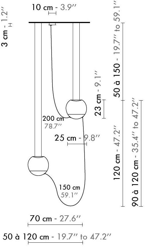 designheure Светодиодная подвесная лампа Eau de lumière S2predlc - Вид №4