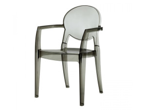 Штабелируемый стул из поликарбоната с подлокотниками