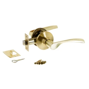 Ручка-защёлка межкомнатная Apecs 8023-05-GM, латунь/цинк, цвет золото матовое, 2 шт.