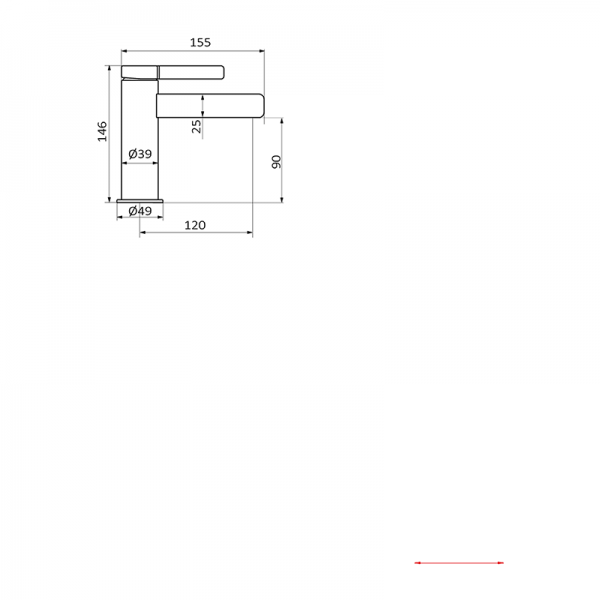 74510740 PREMIUM Chrome Умывальник смеситель Хром GRB MIXERS AXIS - Вид №1