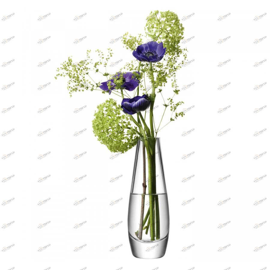 Ваза стеклянная округлая высокая 17 см Flower LSA INTERNATIONAL - 253354 Прозрачный 