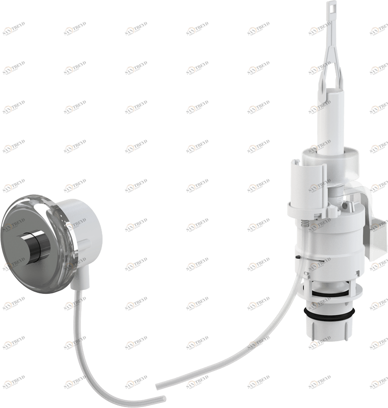 Кнопка пневматического смыва на расстоянии – ручное управление, xром-глянец, монтаж: в стену ALCAPLAST MPO11