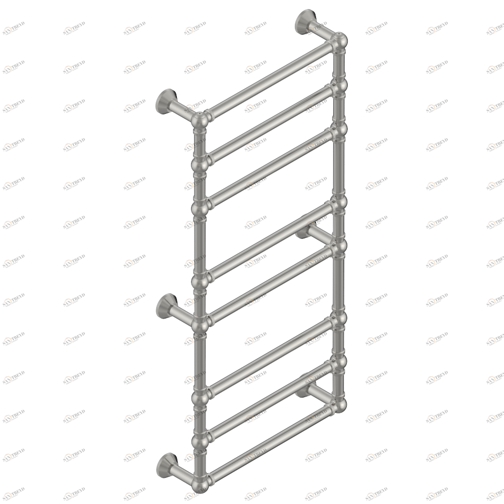 B6A-TWK8E Полотенцесушитель Традиционный рифленый, 8 перекладин, 623 мм x 1323 мм, электрический Thg-paris Sèche-serviettes Traditionnel Матовый никель B6A-TWK8E CAT.C