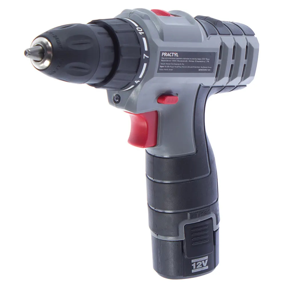 Дрель-шуруповерт аккумуляторная Practyl ML-CD49-120, 12 В Li-ion 1.3 Ач STLM-2186482