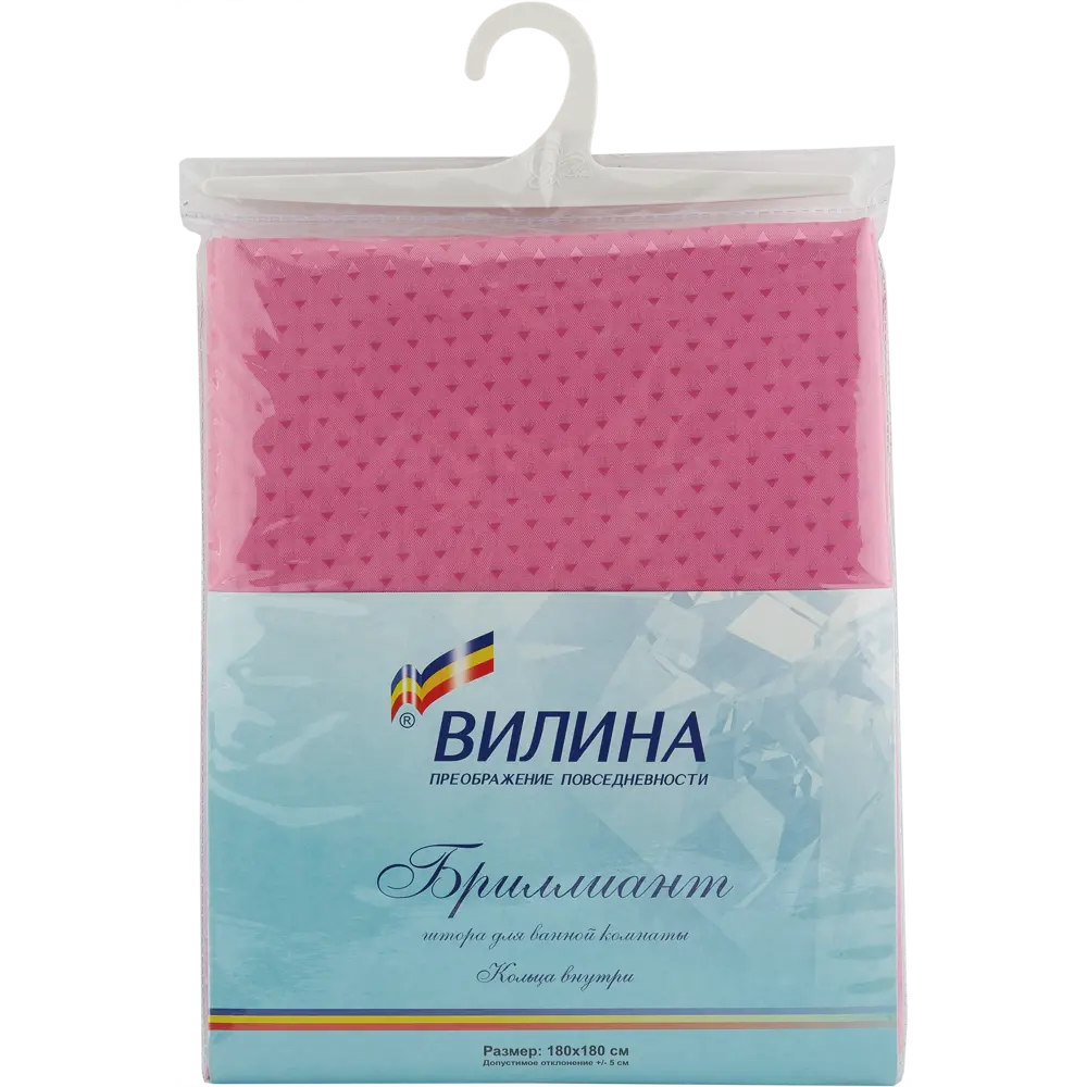 Штора для ванной комнаты «Бриллиант» 180х180 см цвет розовый 17803512 STLM-2103391 ВИЛИНА - Вид №5