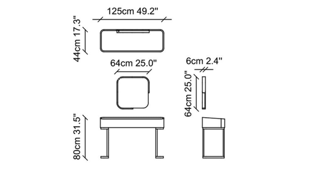 Деревянная прямоугольная консоль с ящиком NDESIGN Tawny ARCH-00128355 - Вид №3