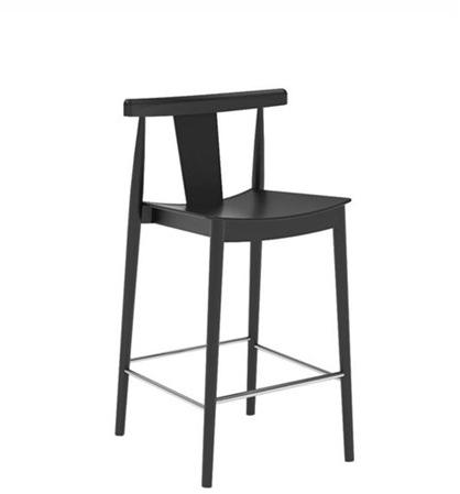 Andreu World Табурет из бука со спинкой и подставкой для ног Smile Bq0337-bq0348 - Вид №6