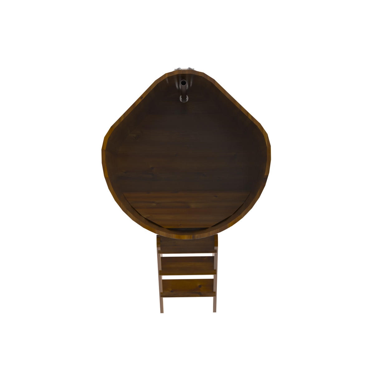 2309 Купель угловая из лиственницы Рустик 1,03х1,03х1,4 морёная Alyarus  - Вид №5