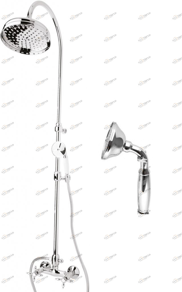 Душевая стойка со смесителем, верхним и ручным душем CEZARES NOSTALGIA-CD-01-M