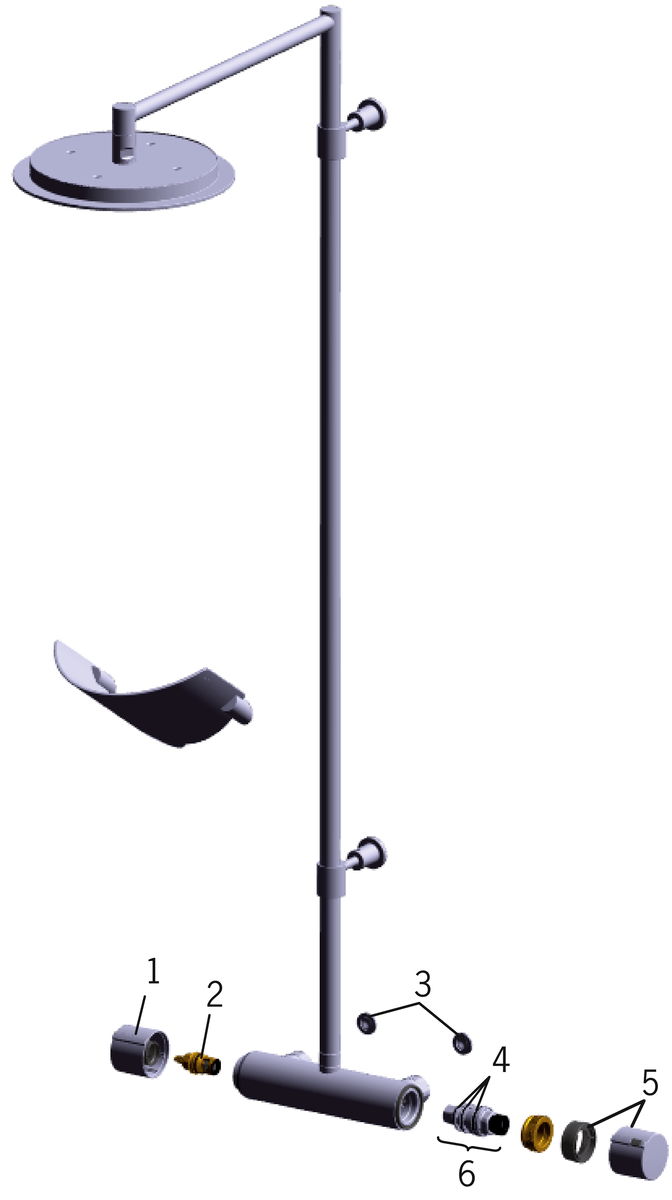 Oras 2890 Смеситель с верхним душем rain shower 2890 Cubista Хром  - Вид №5