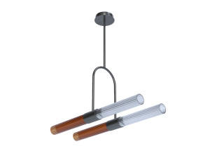 Светодиодный потолочный светильник из латуни и цветного стекла