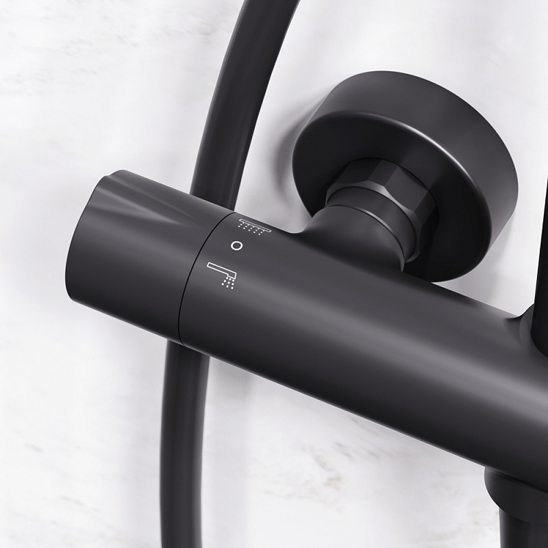 F0780422 душ.система набор:см-ль д/душа термостатверх.душ d220 мм ручной душ 120 мм 3 функци AM.PM Like - Вид №3