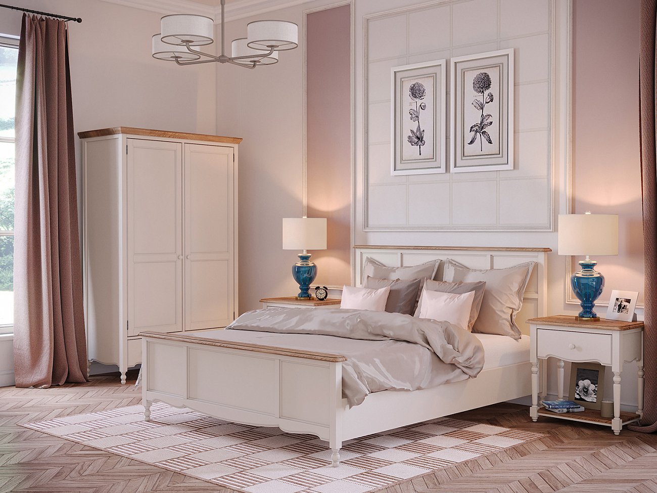 Зеркало настенное прямоугольное бежевое Leblanc THE WERBY LEBLANC 00-3970727 Бежевый Santreyd  - Вид №2